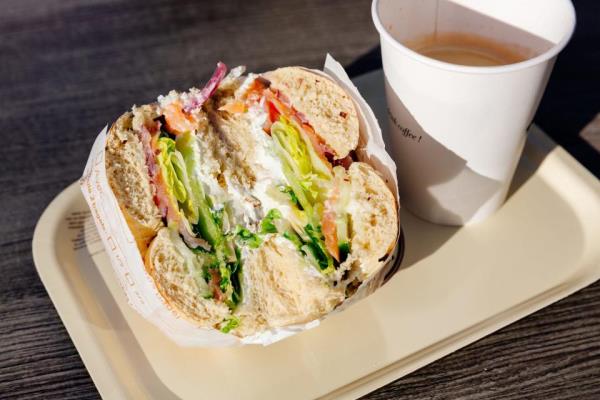 Sandwich and coffee